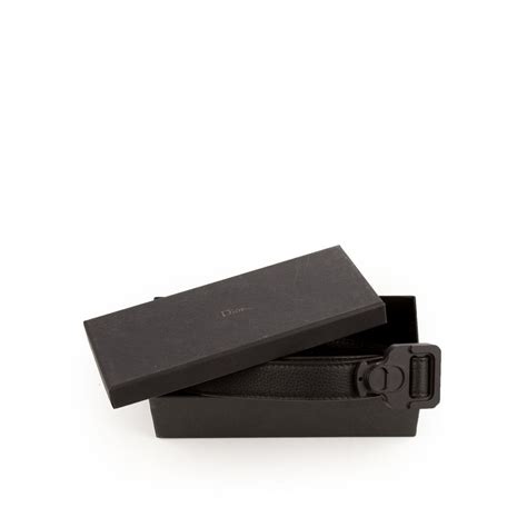 DIOR Black Square Buckle Leather Belt – portluxe