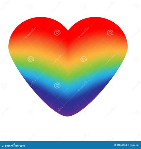 Rainbow Heart Lgbt Symbol Stock Vector Illustration Of Social 84866168