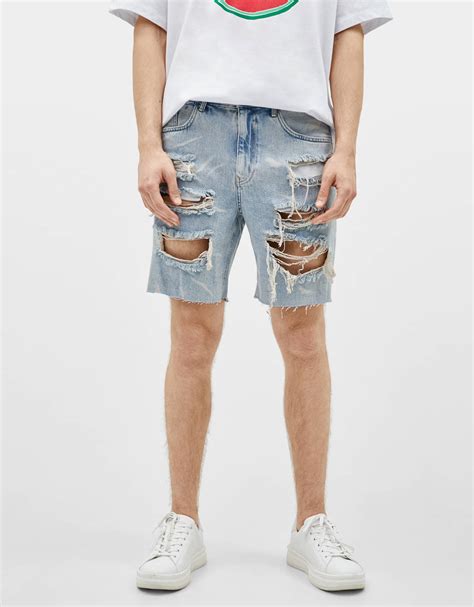 Venta Pull And Bear Vaqueros Cortos Hombre En Stock