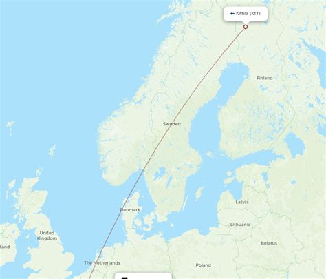 All Flight Routes From Kittila To Nuremberg Ktt To Nue Flight Routes