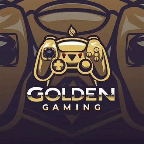 LOGO Design For Golden Gaming Sleek Controller Symbol for Technology ...