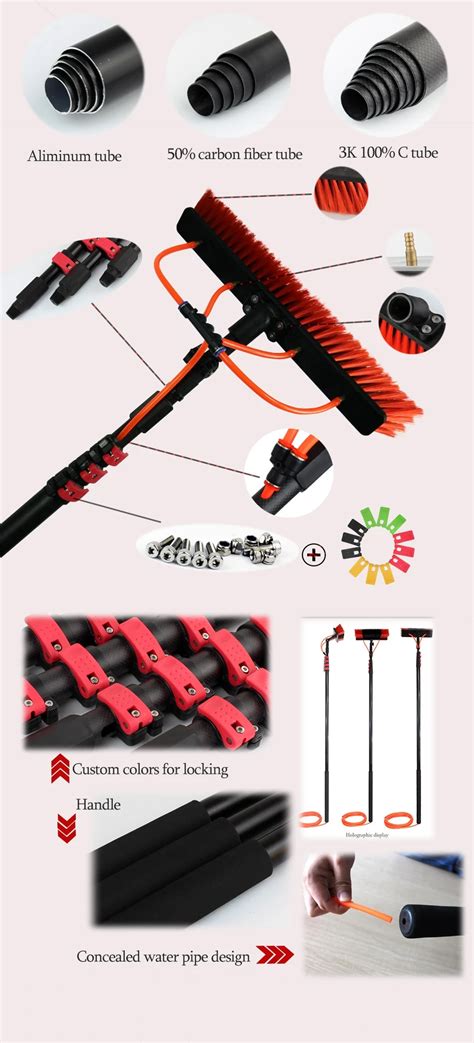 Zhenda Factory Best Standard Manual Version Retractable Aluminum Pole