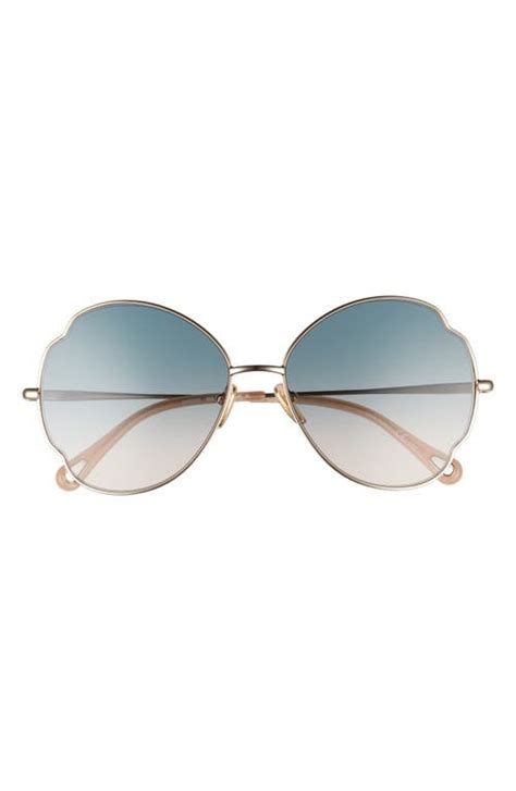 Buy Chloé 60mm Gradient Butterfly Sunglasses Gold At 30 Off Editorialist