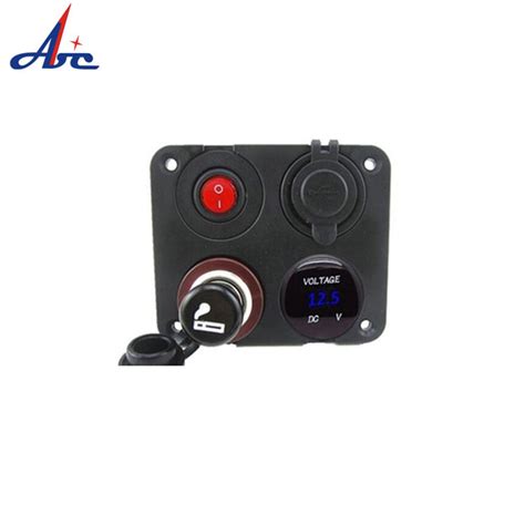 Power Socket Dual Usb Socket Voltmeter Cigarette Lighter Usb Socket