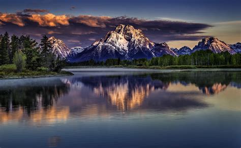 Grand Teton Wyoming Parks USA Mountains Scenery Water HD