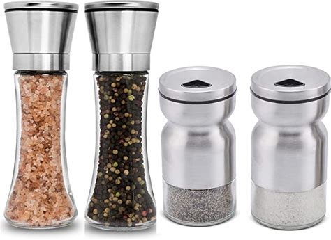 Amazon Home Ec Premium Stainless Steel Salt And Pepper Grinder Set