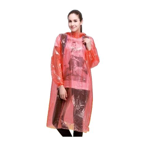 Jual Jas Hujan Plastik LDPE Poncho Lengan Panjang Emergency Raincoat