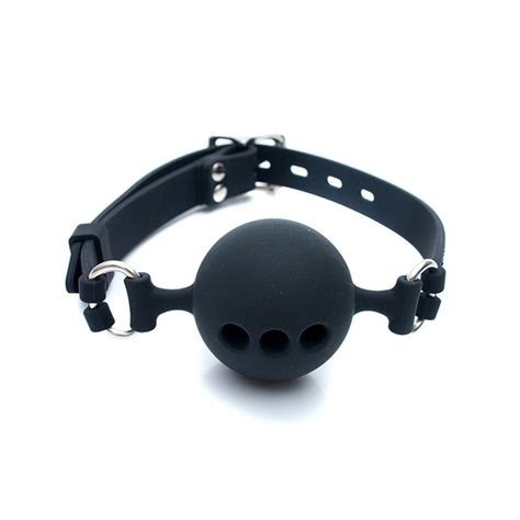 Amazon RYOZOCH Silicone Breathable Ball Gag For Adult Bondage Restraints Sex Play Black 1