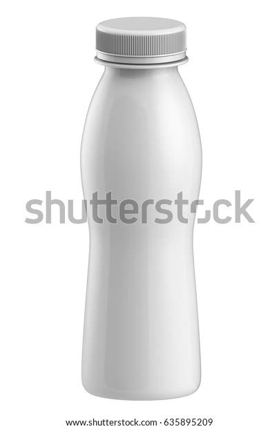 3d Rendering Gloss Plastic Bottle Milk Stock Illustration 635895209