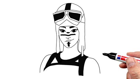 How To Draw Renegade Raider From Fortnite Youtube