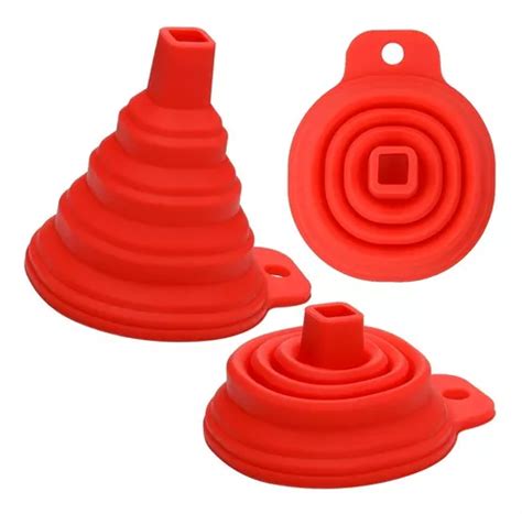 Funil Retr Til Dobr Vel Flex Vel Silicone Cozinha Funio Mini Cor