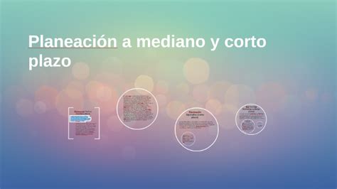 Planeación A Mediano Y Corto Plazo By Estefania Arredondo On Prezi