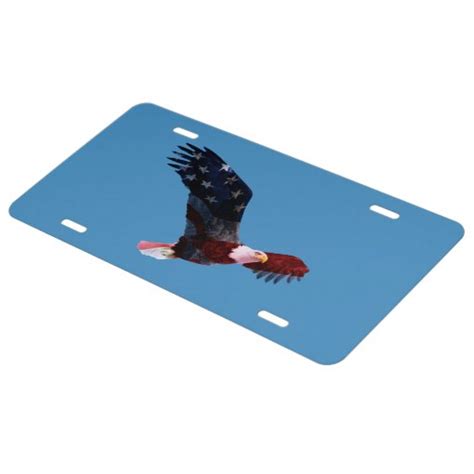 Patriotic Bald Eagle License Plate | Zazzle