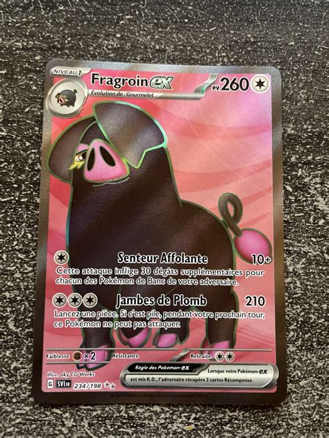 FRAGROIN EX FULL ART POKÉMON 234 198 EV1 SV1 ÉCARLATE ET VIOLET NEUF