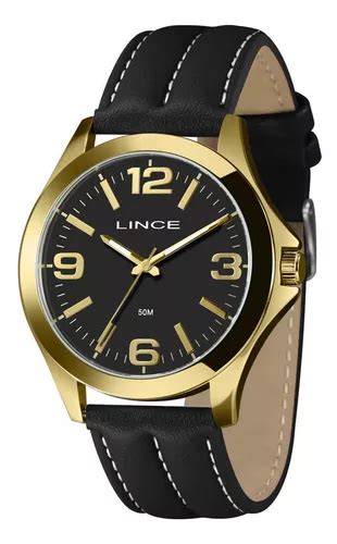 Reloj analógico dorado Lince para hombre 46 mm MercadoLibre