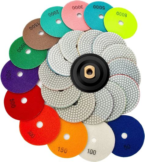 Packs Inch Diamond Polishing Pads With Backer Pad Pcs