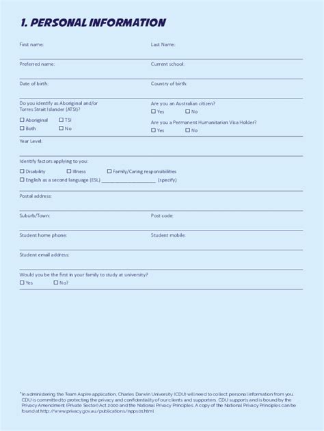 Fillable Online Application Form Charles Darwin University Fax Email