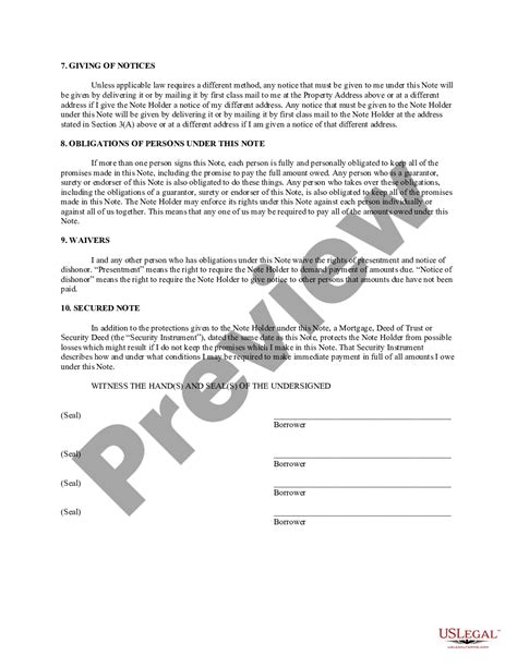 Promissory Note Template Arizona With Personal Guarantee US Legal Forms