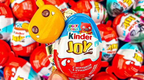 New Satisfying Video Unboxing A Lot Of Kinder Joy Chocolate Asmr And Glitter Rainbow Surprise