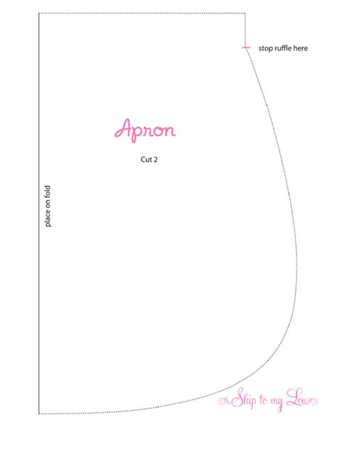 Apron Template printable pdf download