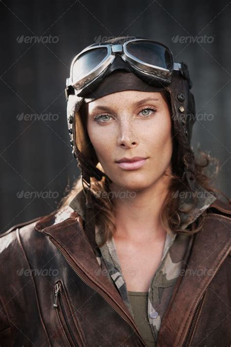 Female Aviator Fashion Model Portrait Aviators Women Fashion Models