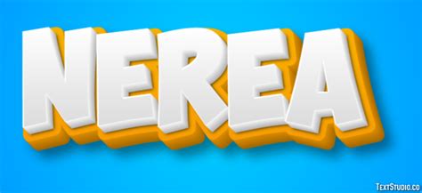 Nerea Efecto de texto y diseño de logotipos Nombre