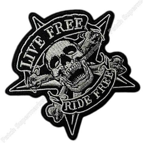 39 Live Free Ride Free Chopper Outlaw Mc Embroidered Motorcycle Biker Vest Patch Iron On Badge