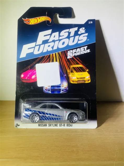 HOT WHEELS PAUL Walkers NISSAN SKYLINE R34 GT R 2 FAST 2 FURIOUS 21