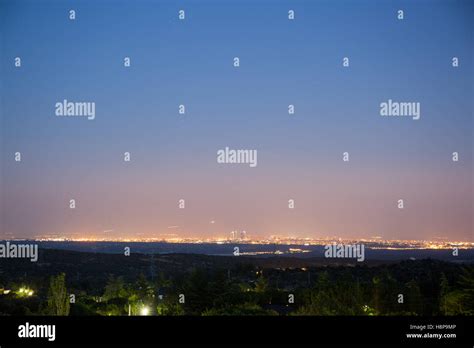 Madrid at night Stock Photo - Alamy