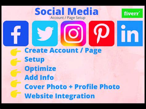 Create And Set Up Social Media Accounts Business Profiles By