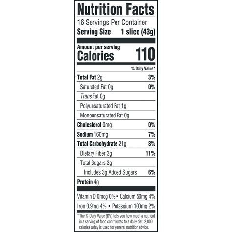 Whole Wheat Bread Serving Size at Elizabeth Ogilvy blog