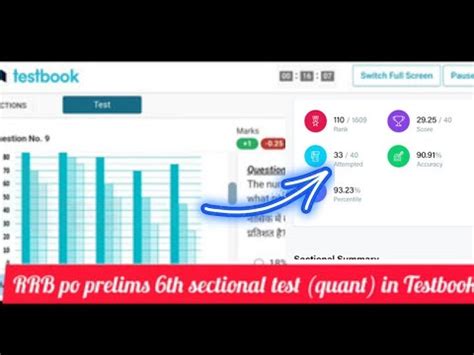 Rrb Po Prelims Quant Sectional Test Live Attempt In Testbook