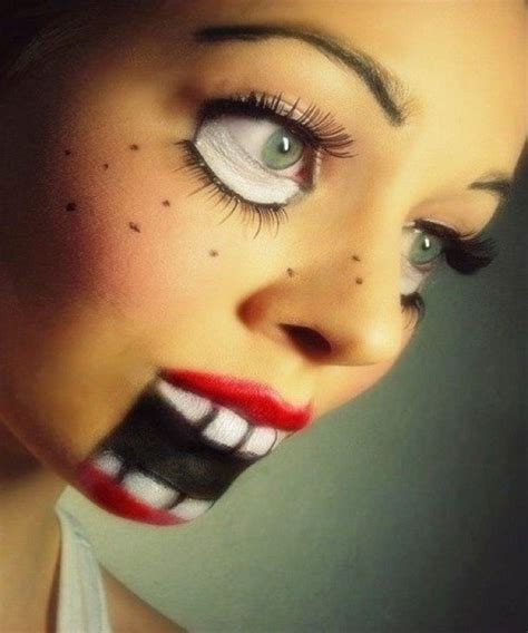 Scary Pumpkin Faces Halloween Makeup