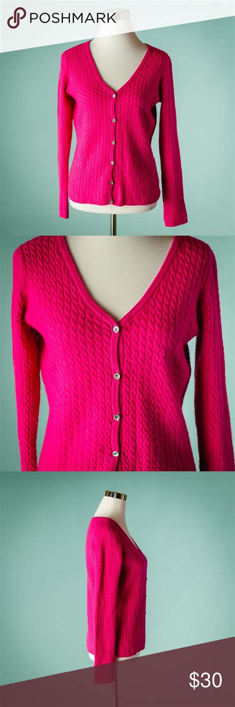 Talbots S Pink Cashmere Cable Knit Cardigan Cable Knit Cardigan Knit