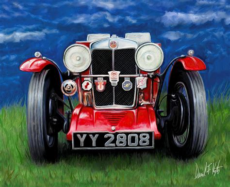 Mg Ta Sports Car Painting By David Kyte