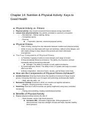 NS 1410 Ch 14 Nutrition & Physical Activity Keys to Good Health.docx ... 