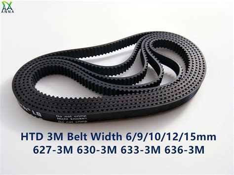 Htd 3m Timing Belt C 627 630 633 636 Width 6 9 15mm Teeth 209 210 211 212 Htd3m Synchronous 627