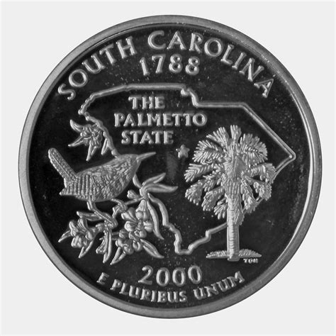 2000 S State Quarter South Carolina Proof Single Gem Deep Cameo CN Clad