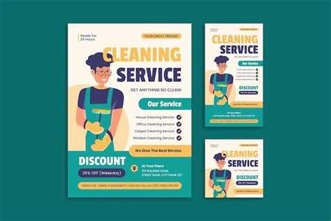 Cleaning Service - Flyer Template, Graphic Templates - Envato Elements