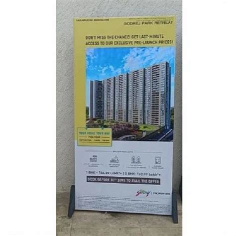 Fles Rectangle Flex Printed Standee Banner For Promotional At Rs 50 Sq