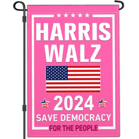 Nasian Harris Waltz Garden Flag Kamala Harris Walz Garden