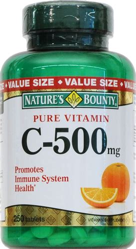 Natures Bounty Vitamin C Tablets 500mg 250 Ct Ralphs