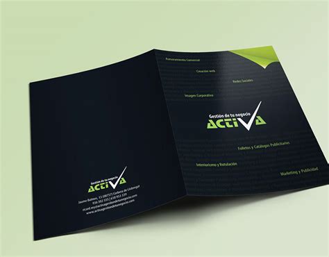 Diseño de carpeta corporativa Activa on Behance