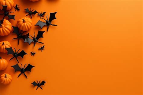 Premium AI Image Modern Pumpkins Halloween Background