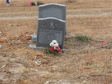 Caroline Mcfadden Carter M Morial Find A Grave