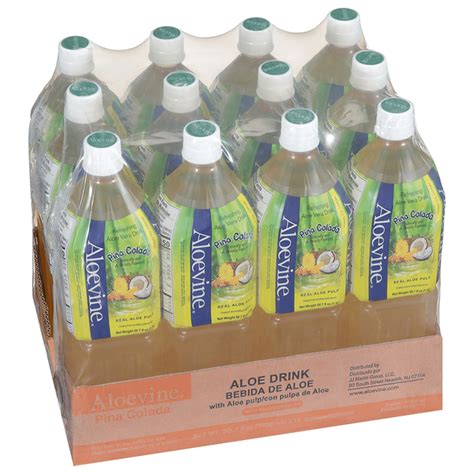 Aloevine Aloe Vera Drink Refreshing Pina Colada 12 Each Delivery Or