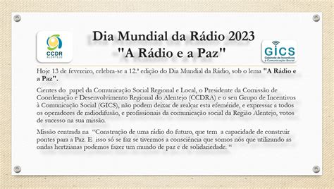 Dia Mundial da Rádio 13 de Fevereiro Comissão de Coordenação e