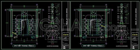 98.Detailed drawings of stairs in autocad file