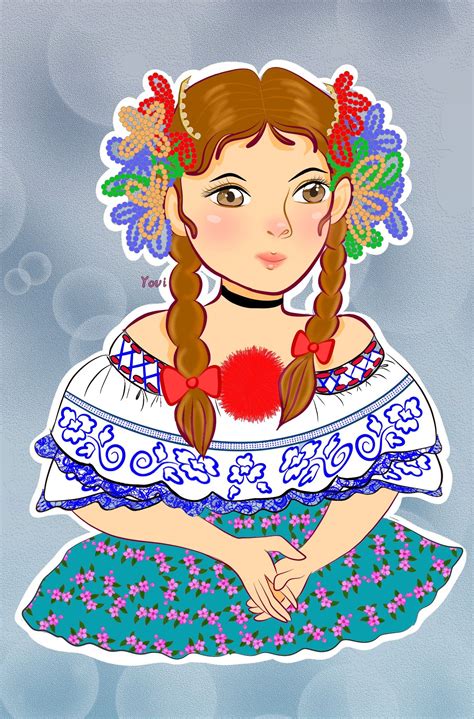 Pollera Montuna | Artesanias panameñas, Artesanias de panama, Dibujo