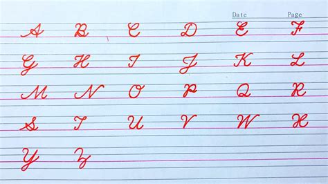 How To Write English Cursive Writing A To Z Capital Letters ABCD